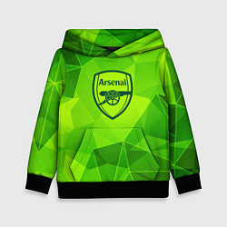 Толстовка-худи детская Arsenal green poly, цвет: 3D-черный