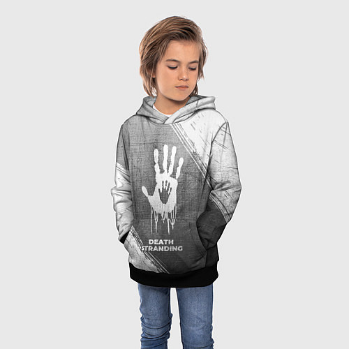 Детская толстовка Death Stranding - grey gradient / 3D-Черный – фото 3