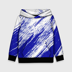 Толстовка-худи детская The color is white and blue, цвет: 3D-черный
