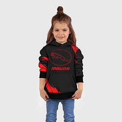 Толстовка-худи детская Jaguar - red gradient, цвет: 3D-черный — фото 2