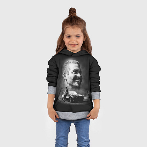 Детская толстовка Пол Уокер / 3D-Меланж – фото 4