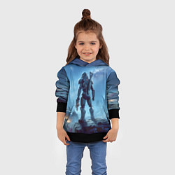 Толстовка-худи детская Mass Effect - ai art fantasy, цвет: 3D-черный — фото 2