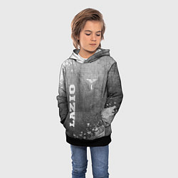 Толстовка-худи детская Lazio - grey gradient вертикально, цвет: 3D-черный — фото 2