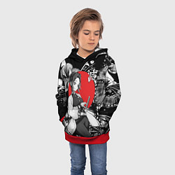 Толстовка-худи детская Шинобу Кочо бабочка - убийца демонов, цвет: 3D-красный — фото 2