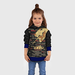 Толстовка-худи детская Сленг геймеров танкистов, цвет: 3D-синий — фото 2
