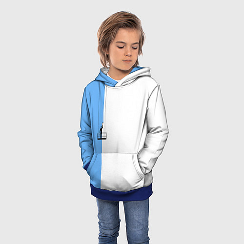 Детская толстовка Моляр красит стену / 3D-Синий – фото 3