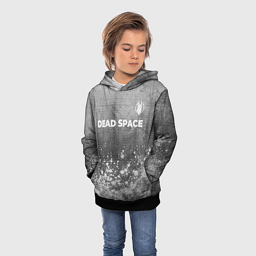 Детская толстовка Dead Space - grey gradient посередине / 3D-Черный – фото 3