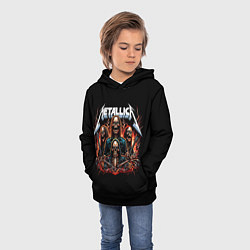 Толстовка-худи детская Metallica forever - thrash metal, цвет: 3D-черный — фото 2