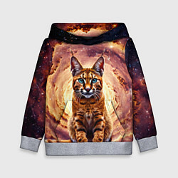 Толстовка-худи детская Каракет в космосе, цвет: 3D-меланж
