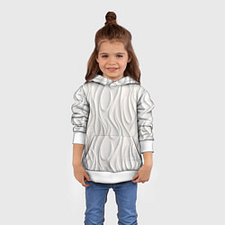 Толстовка-худи детская Рельефный узор, цвет: 3D-белый — фото 2