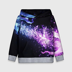 Детская толстовка Фиолетово-синяя абстрактная волна