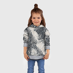 Толстовка-худи детская Текстура гранж - абстрактные линии, цвет: 3D-меланж — фото 2