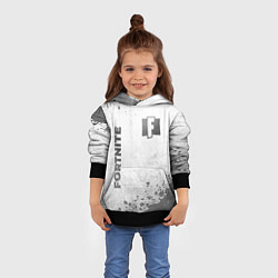 Толстовка-худи детская Fortnite - white gradient вертикально, цвет: 3D-черный — фото 2