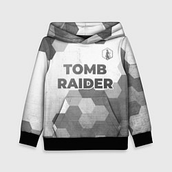 Толстовка-худи детская Tomb Raider - white gradient посередине, цвет: 3D-черный