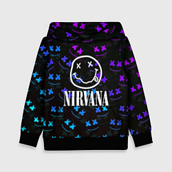 Толстовка-худи детская Nirvana x marshmello neon, цвет: 3D-черный