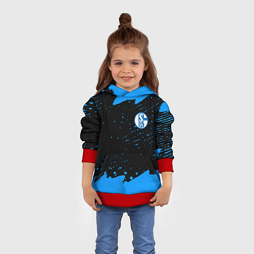 Детская толстовка Schalke 04 fc blue color / 3D-Красный – фото 4