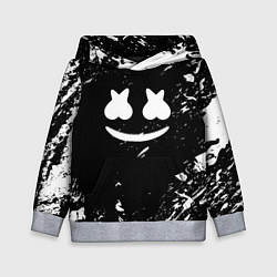 Толстовка-худи детская Marshmello брызги красок, цвет: 3D-меланж
