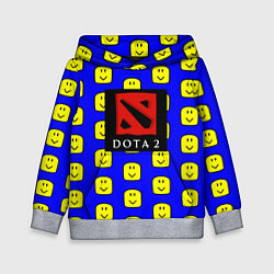 Толстовка-худи детская Dota smile pattern, цвет: 3D-меланж