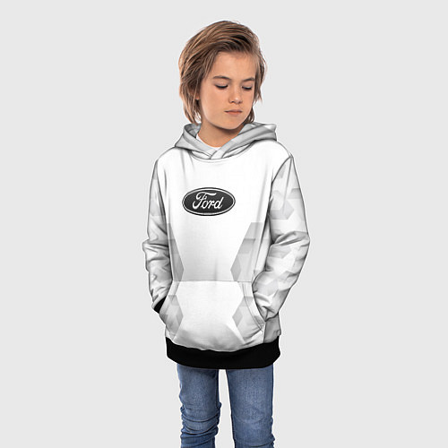 Детская толстовка Ford white poly / 3D-Черный – фото 3