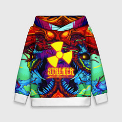 Толстовка-худи детская Stalker монстр чернобыля, цвет: 3D-белый