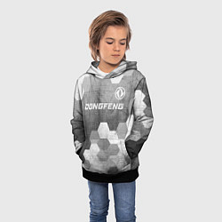 Толстовка-худи детская Dongfeng - grey gradient посередине, цвет: 3D-черный — фото 2