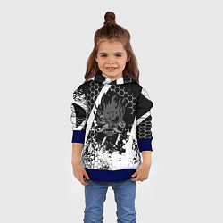 Толстовка-худи детская Samurai соты краски, цвет: 3D-синий — фото 2