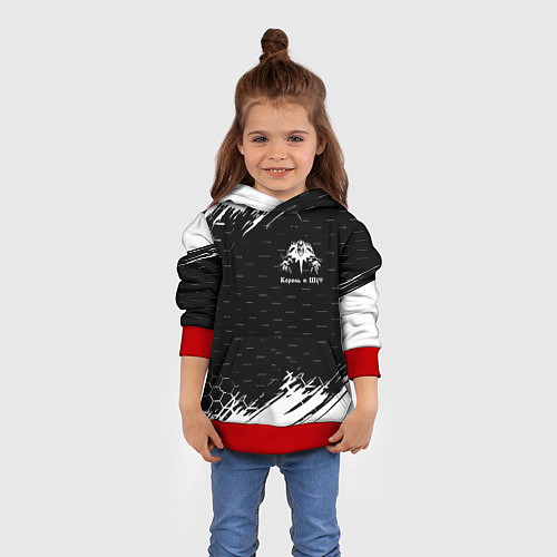 Детская толстовка Король и шут краски броня / 3D-Красный – фото 4