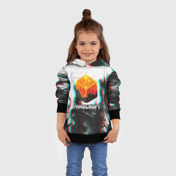 Толстовка-худи детская Minecraft glitch, цвет: 3D-черный — фото 2