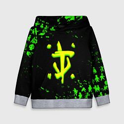 Толстовка-худи детская Doom x fallout кислотное лого, цвет: 3D-меланж