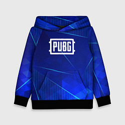 Толстовка-худи детская PUBG blue poly, цвет: 3D-черный
