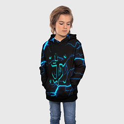 Толстовка-худи детская Doom молнии неоновые, цвет: 3D-черный — фото 2