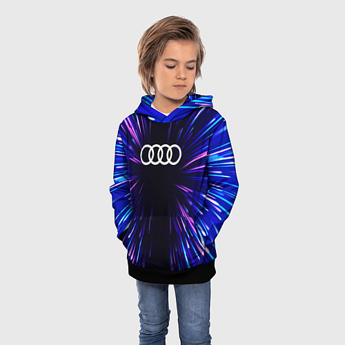 Детская толстовка Audi neon energy / 3D-Черный – фото 3