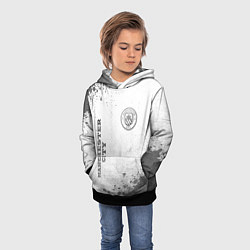 Толстовка-худи детская Manchester City - white gradient вертикально, цвет: 3D-черный — фото 2