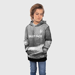 Толстовка-худи детская Sally Face - grey gradient посередине, цвет: 3D-черный — фото 2