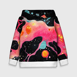 Детская толстовка Розовая текстура в черном