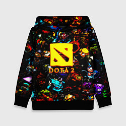 Толстовка-худи детская Dota2 персонажи, цвет: 3D-черный