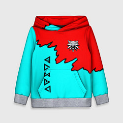 Детская толстовка Ведьмак краски логотип