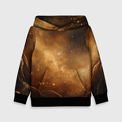 Толстовка-худи детская Песочный фон со звездами, цвет: 3D-черный
