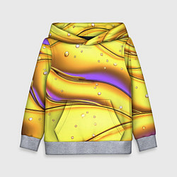 Детская толстовка Золотые волны с фиолетовым свечением