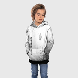 Толстовка-худи детская The Sims - white gradient вертикально, цвет: 3D-черный — фото 2