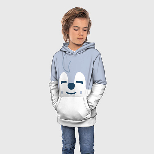 Детская толстовка Wolf Chan skzoo / 3D-Белый – фото 3