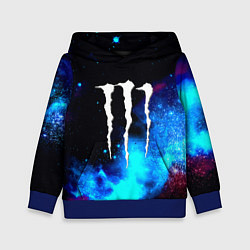 Толстовка-худи детская Monster energy космос, цвет: 3D-синий