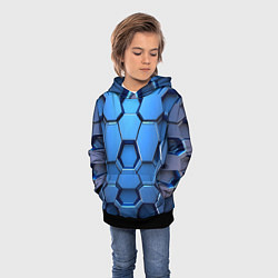 Толстовка-худи детская Синий бронежилет, цвет: 3D-черный — фото 2