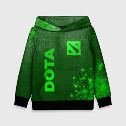 Толстовка-худи детская Dota - green gradient вертикально, цвет: 3D-черный