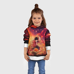 Толстовка-худи детская Fire Luffy - One Piece, цвет: 3D-белый — фото 2