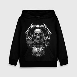 Толстовка-худи детская Thrash metal - Metallica group, цвет: 3D-черный