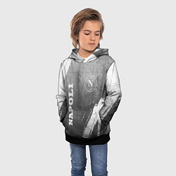 Толстовка-худи детская Napoli - grey gradient вертикально, цвет: 3D-черный — фото 2
