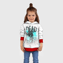 Толстовка-худи детская Dead by april краски, цвет: 3D-красный — фото 2