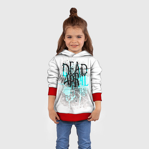 Детская толстовка Dead by april краски / 3D-Красный – фото 4