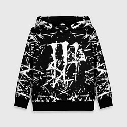 Толстовка-худи детская Monster energy белые штрихи краско, цвет: 3D-черный